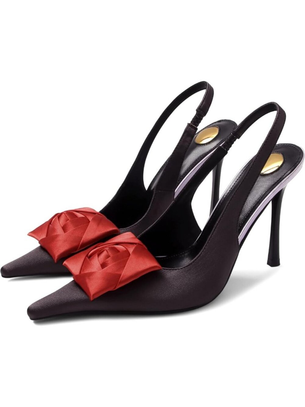 Elegant Satin Slingback High Heels for Women - Pointed Toe Stiletto Pumps, Party